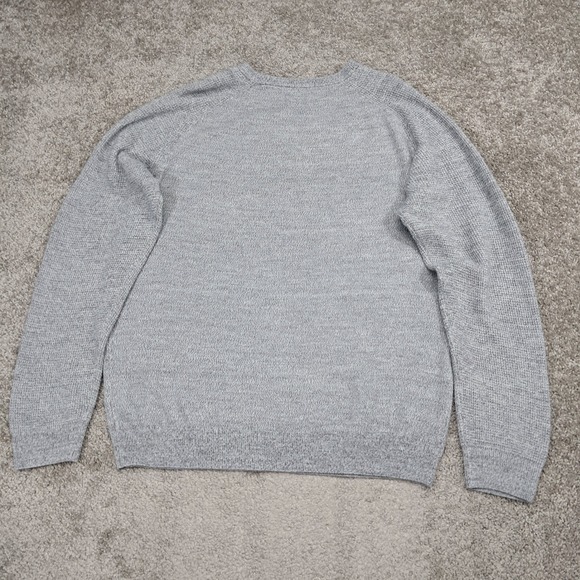 Weatherproof Vintage Mens Gray Waffle Knit Crewneck Sweater XL Acrylic - Picture 4 of 7